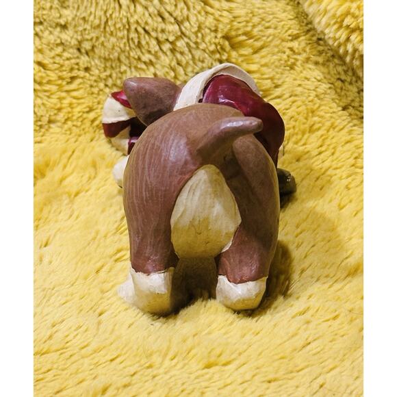 VTG FIGI Graphic Christmas Stocking Holder Figurine Dog Hound Puppy Candy Cane - Picture 5 of 7